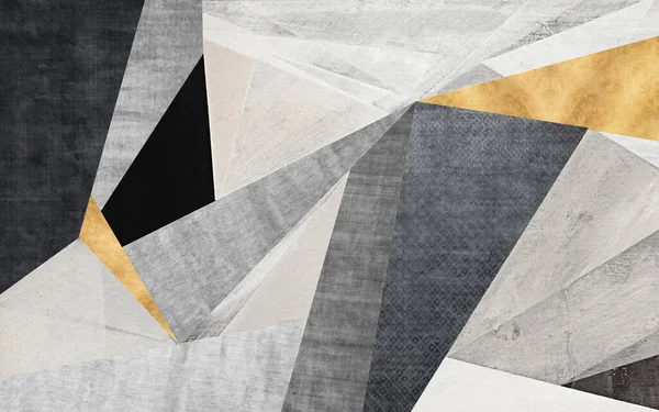 Soyut sanatsal arka plan. Altın doku. Sanat eserinin bir parçası. Fırça darbeleri. Modern sanat. Modern sanat. Renkli tuval. geometri