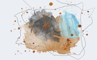 Soyut sanat geçmişi. El çizimi minimalist resimler, duvar kağıtları, afişler, web siteleri, baskılar. yaratıcı tasarım. Modern sanat eserleri.