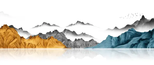 mountain landscape. vector art background.
