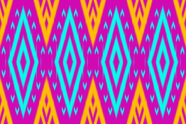 Etnik Düzen. Etnik Hindistan kusursuz desen tasarımı. Hint geleneksel nakış vektör arka planı. Hindistan fayans deseni, tekstil dekorasyonu için süsleme.