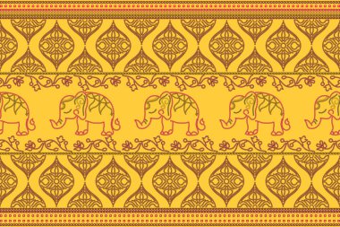 Etnik Düzen. Etnik Hindistan Bhandhani nakış, tekstil dekorasyonu ve fayans tasarımı için kusursuz desen.