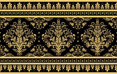 Etnik Düzen. Etnik Hindistan kusursuz desenli doğu tarzı. Damask Hindistan Motifi.