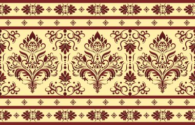 Etnik Düzen. Etnik Hindistan kusursuz desenli doğu tarzı. Damask Hindistan Motifi.