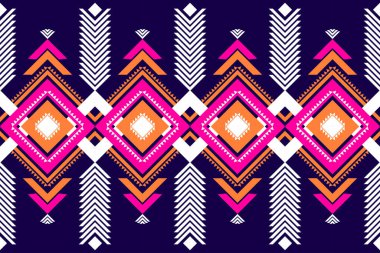 Etnik Düzen. Fayans ve tekstil dekorasyonu için etnik Hindistan geometrik desen doğu tarzı.