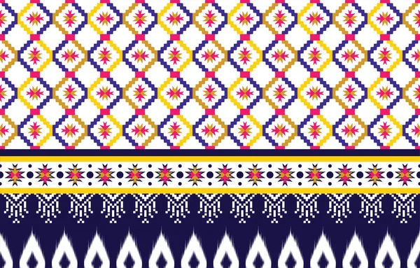 Ethnic Pattern Ethnic India Geometric Pattern Oriental Style Tile Textile — Stock Vector
