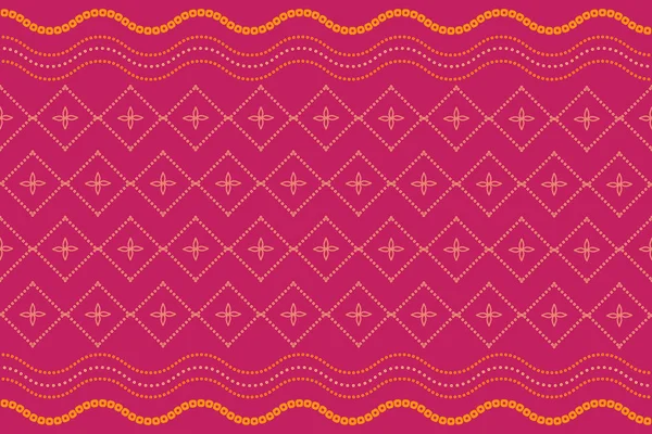 Этнический Узор Этническая Индия Бхандхани Бесшовный Узор Вышивки Текстильного Оформления — стоковый вектор
