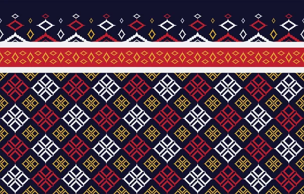 民族模様 民族インド幾何学的なパターンタイルや織物の装飾のための東洋のスタイル — ストックベクタ