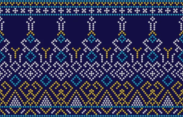Етнічний Зразок Етнічні Індійці Безшовні Візерунки Вишивки Текстильного Орнаменту Дизайну — стоковий вектор
