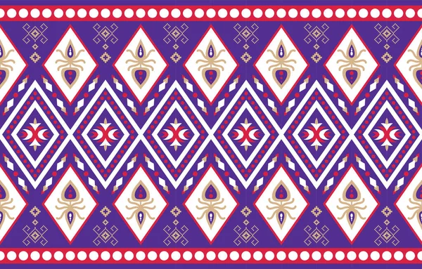 Ethnic Pattern Ethnic India Geometric Pattern Oriental Style Tile Textile — Stock Vector