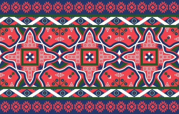 Етнічний Зразок Етнічні Індійські Геометричні Візерунки Східний Стиль Плитки Текстильного — стоковий вектор