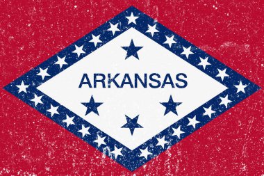 Arkansas 'ın yeni konsepti, beyaz, kirli duvar kaplaması, Arkansas bayrağı, Arkansas bayrağı tarihi, Arkansas yeni bayrağı. Amerika Birleşik Devletleri resmi bayrakları..