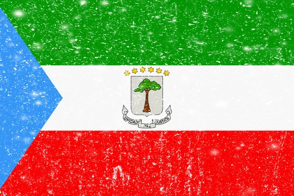 New concept Equatorial Guinea flag White messy wall stucco texture background, Equatorial Guinea flag paint, Equatorial Guinea flag history, Eritrea new flag.