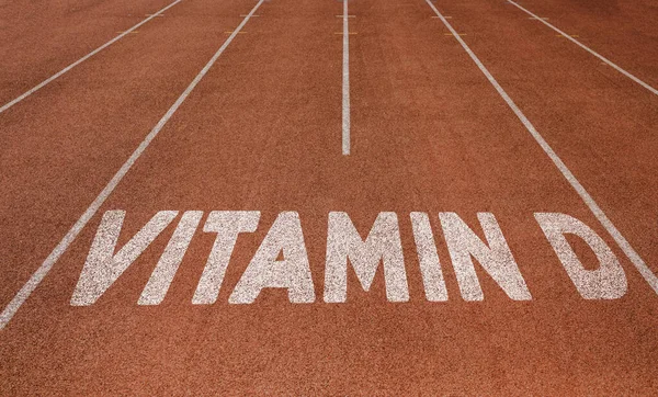 Vitamin Written Running Track New Concept Running Track Text White 免版税图库图片