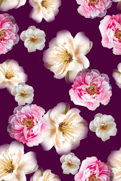 Patrón Flor Digital Diseño Patrones Textiles Ilustración Acuarela Flores Abstractas —  Fotos de Stock