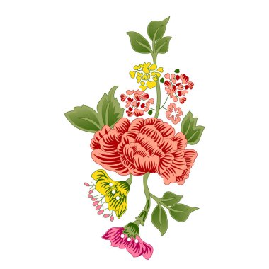 Dijital çiçek deseni, tekstil deseni tasarımı, soyut çiçeklerin suluboya çizimi, dikişsiz desen, tekstil dijital baskı tasarımı