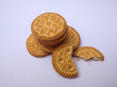 Beyaz bir arka plan üzerinde izole lezzetli Kurabiye