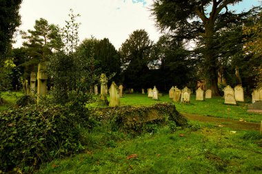 Güzel bir mezarlık manzarası.