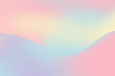 Pastel renklerle soyut yumuşak eğimli arkaplan. Açık pembe, mor ve sarı harmanlanmış dalgalı bir tasarım, arkaplan olarak mükemmel.