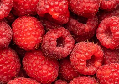 Olgun ahududu. Böğürtlen Bir avuç dolusu ahududu. Kızıl. Ahududu tarlası. Ahududu suyu. 