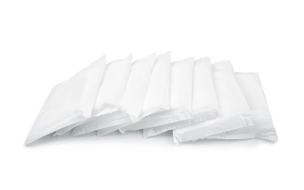 Sanitary Napkin Isolated White Background Sanitary Napkins Pad Sanitary Towel — Foto Stock