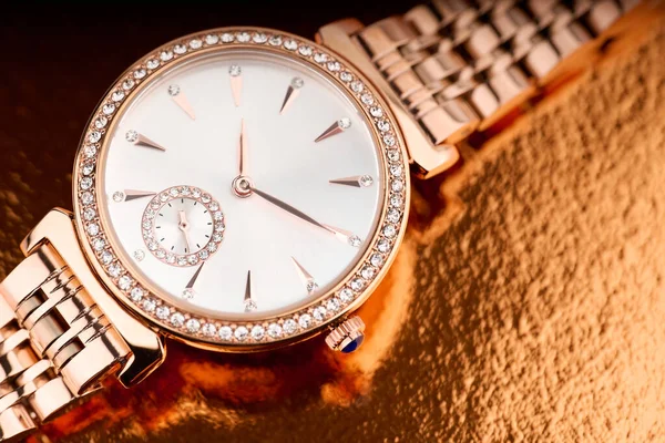 Klassieke Chronograaf Polshorloge Zwitsers Gouden Polshorloge Luxe Mode Horloge Roestvrij — Stockfoto