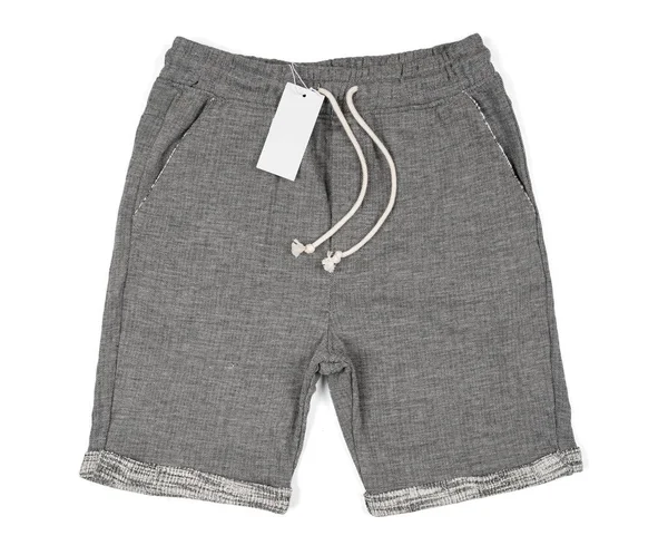 Sommer Shorts Für Männer Auf Weißem Hintergrund Bermuda Herrenbekleidung — Stockfoto