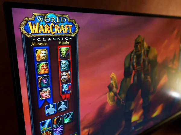 Dnipro Oekraïne 2023 Close Van Het World Warcraft Lassic Hardcore Rechtenvrije Stockafbeeldingen