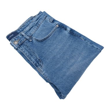 Beyaz arka planda kot pantolon desenli mavi kot pantolonların çeşitli tonlarında. Tasarım için Denim arkaplan dokusu. Kumaş kumaş. Arkaplan olarak kullanılabilen mavi kot.