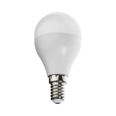 LED ampul beyaz arkaplanda izole edildi. Enerji tasarruflu LED lamba. Modern LED lamba izole, ECO enerji kavramı
