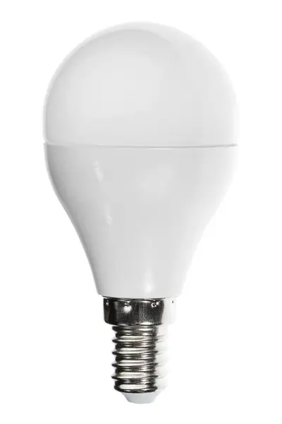 Bombilla Led Aislada Sobre Fondo Blanco Lámpara Led Ahorro Energía —  Fotos de Stock