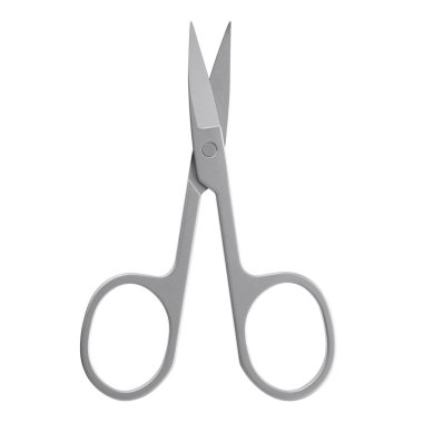 Beyaz arka planda metal makas. Tırnak makası beyaz arkaplanda izole edilmiş. Manikür ve pedikür için araçlar.