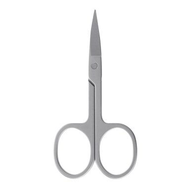 Beyaz arka planda metal makas. Tırnak makası beyaz arkaplanda izole edilmiş. Manikür ve pedikür için araçlar.