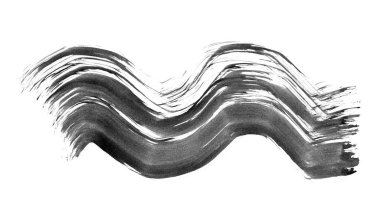 Gerçekçi kaba siyah kalem. Mürekkep izleri. Karalama, siyah bir kalemle beyaz ve izole bir arkaplanda çizilmiş. El boyaması. Beyaz arkaplanda izole edilmiş kağıt üzerindeki siyah işaret