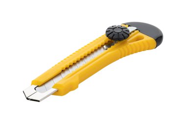 Biçimlendirilmiş bıçak ya da kesme yolu ile beyaza izole edilmiş kesme bıçağı