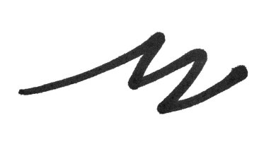 Gerçekçi kaba siyah kalem. Mürekkep izleri. Karalama, siyah bir kalemle beyaz ve izole bir arkaplanda çizilmiş. El boyaması. Beyaz arkaplanda izole edilmiş kağıt üzerindeki siyah işaret