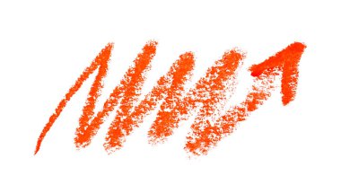 Ok at. Gerçekçi kaba siyah kalem. Karalama, siyah bir kalemle beyaz ve izole bir arkaplanda çizilmiş. El boyaması. Beyaz arkaplanda izole edilmiş kağıt üzerindeki siyah işaret