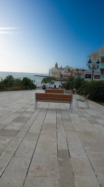 İspanya 'nın Cadiz ilindeki San Sebastian şehrinin manzarası