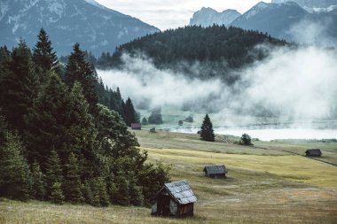 Majestic sunrise near the Geroldsee lake, Bavaria,Germany.
