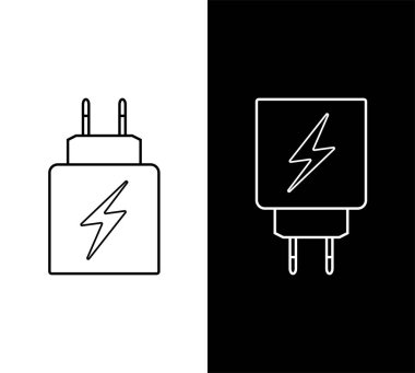 smartphone charger icon. smartphone charger head adapter symbol. vector illustration.