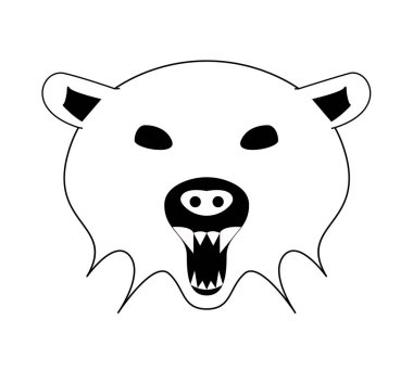 bear face icon. vectors, illustrations, icons, avatars and logos.