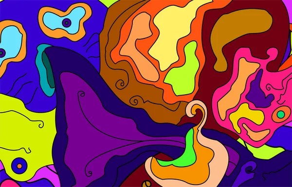 Kolorowe Abstrakcyjne Tło Abstrakcyjne Zwierzęce Bazgroły Tapety Wektor Ilustracja Baner — Wektor stockowy