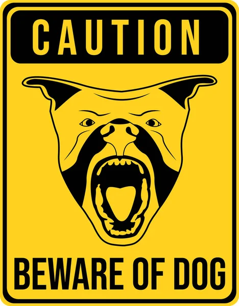 Предупреждающий Знак Берегитесь Собак Предупреждающие Знаки Баннеры Плакаты — стоковый вектор