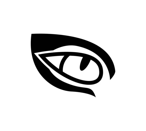 Logotipo Olho Com Referência Olho Gato — Vetor de Stock