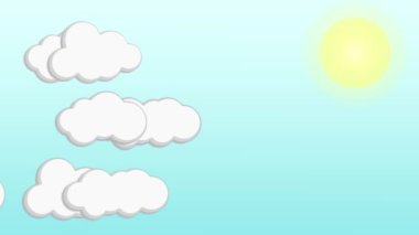 Parlak Gündüz Bulutları Güneşin Üzerinde Hareket Ediyor