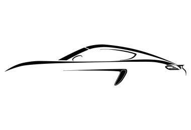Porsche Siluet vektör görüntüsü