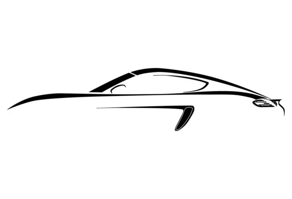 Porsche Silhouette Vector Image — Stock Photo, Image