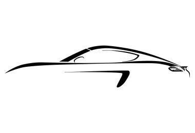 Porsche Siluet vektör görüntüsü