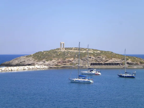 stock image Temple of Apollo ruins at Naxos, Greece