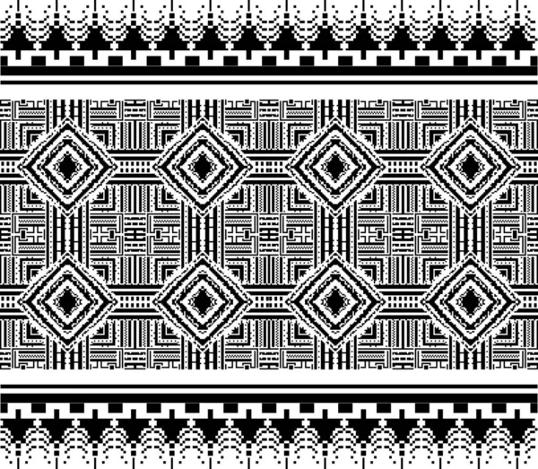 背景や壁紙のための抽象的な民族幾何学的なシームレスなパターンデザイン — ストックベクタ