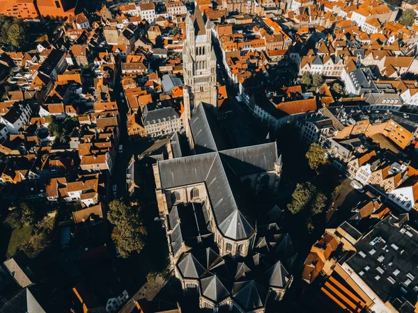 Kostel Salvadora Městě Bruggy Belgie — Stock fotografie